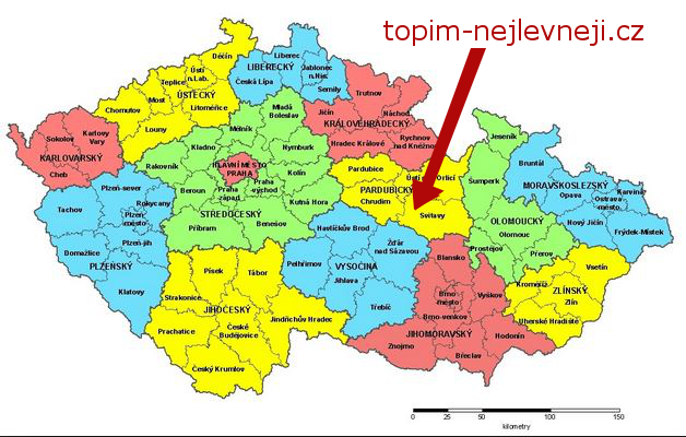 mapa ČR se šipkou